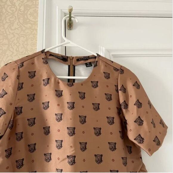 Scotch and Soda Stargazer Cougar Print Ruffle Top - Picture 3 of 6